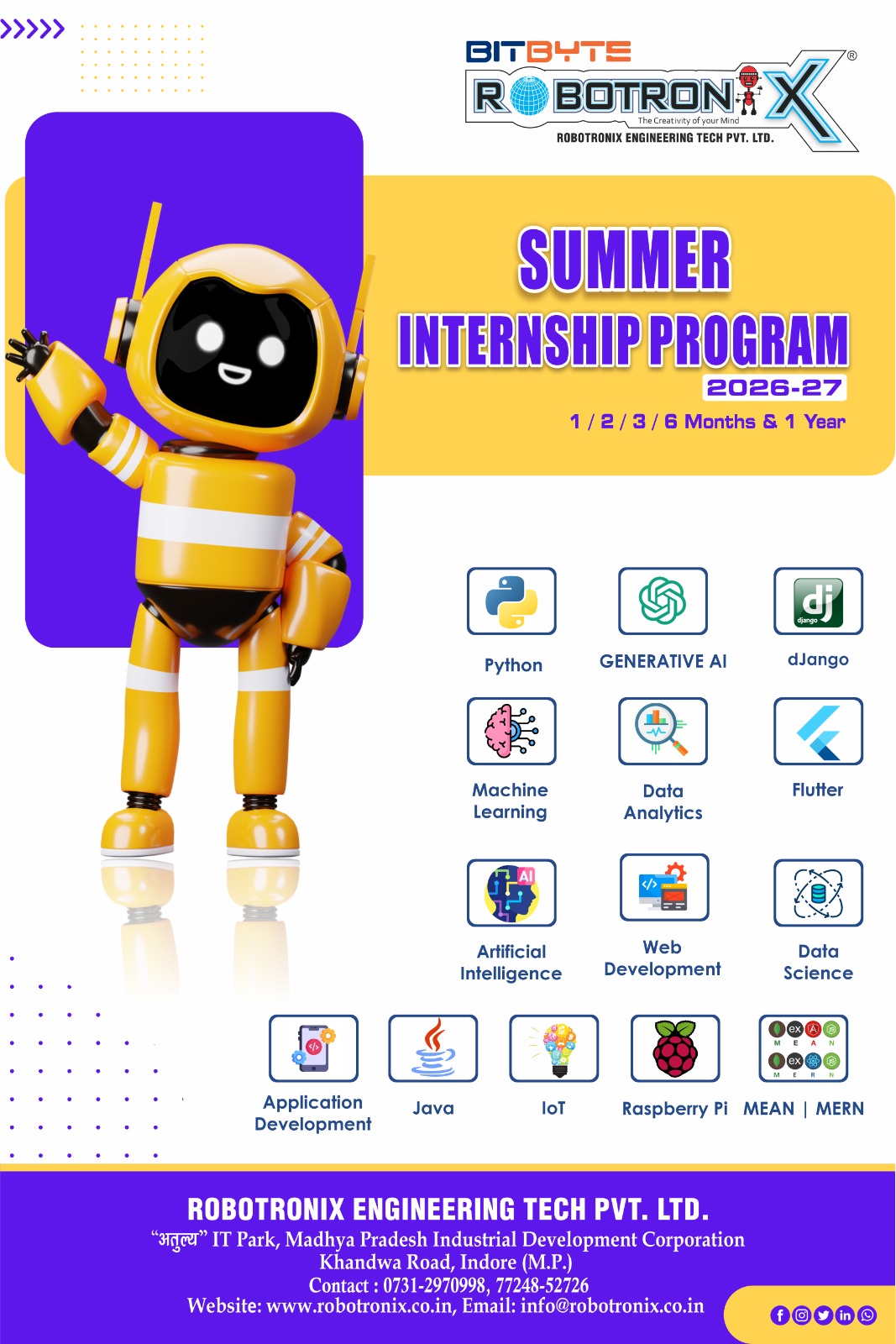 Robotronix India | Summer Internship & Industrial Training Program